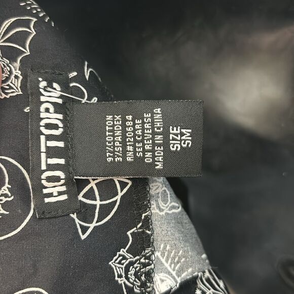 Hot topic black magic witchy spooky lace up punk goth Whimsigoth top new edgy - Picture 7 of 8